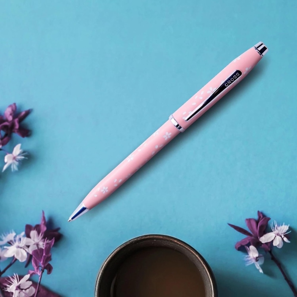 Cross Century II Cherry Blossom Pink Lacquer Ballpoint Pen New in Cross Gift Box
